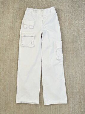 Aritzia Wilfred Free Picture Cargo Pants 2 Wide Leg Utility Cotton